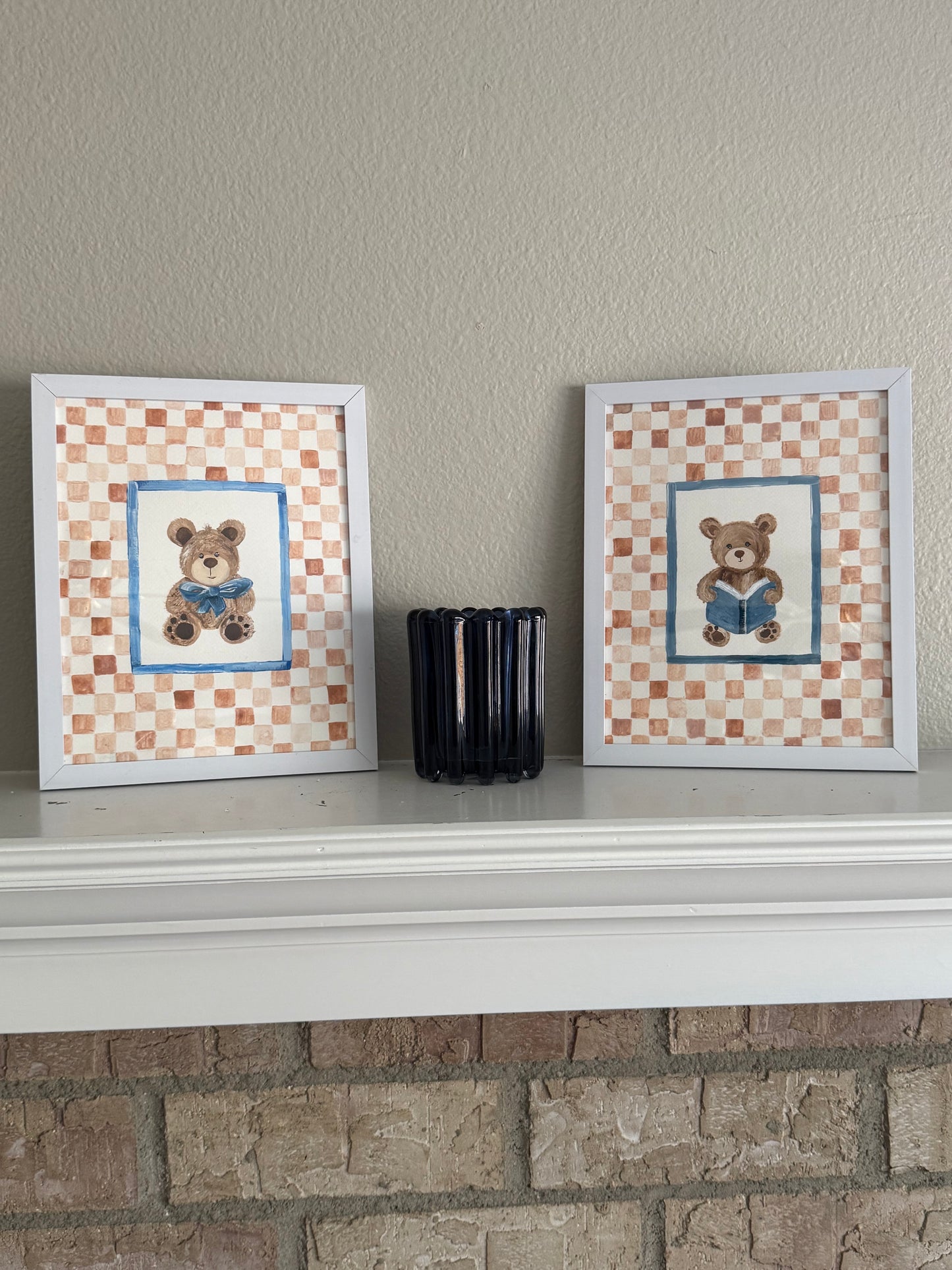Nursery Teddy Bears Hand Painted Wall Art Set - Teddy Bear Nursery Art