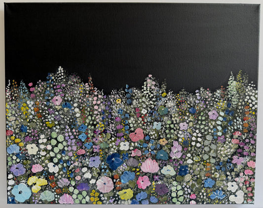Colorful Wildflower Field - Original Painting