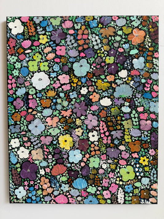 Wildflower Confetti - Original Painting - Colorful Floral Art