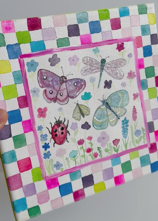 Shimmering Butterflies, Moths, Ladybugs & Dragonflies - Original Painting Set